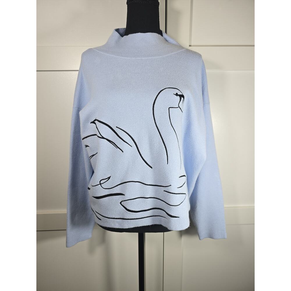 Maeve Carys Mock-Neck Swan Sweater. Size M. Retails $98 - Picture 4 of 12